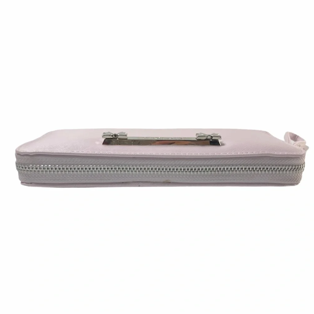 Betsy Johnson Bow Wallet Wristlet Delicate Pastel Pink Luxury Designer Purse